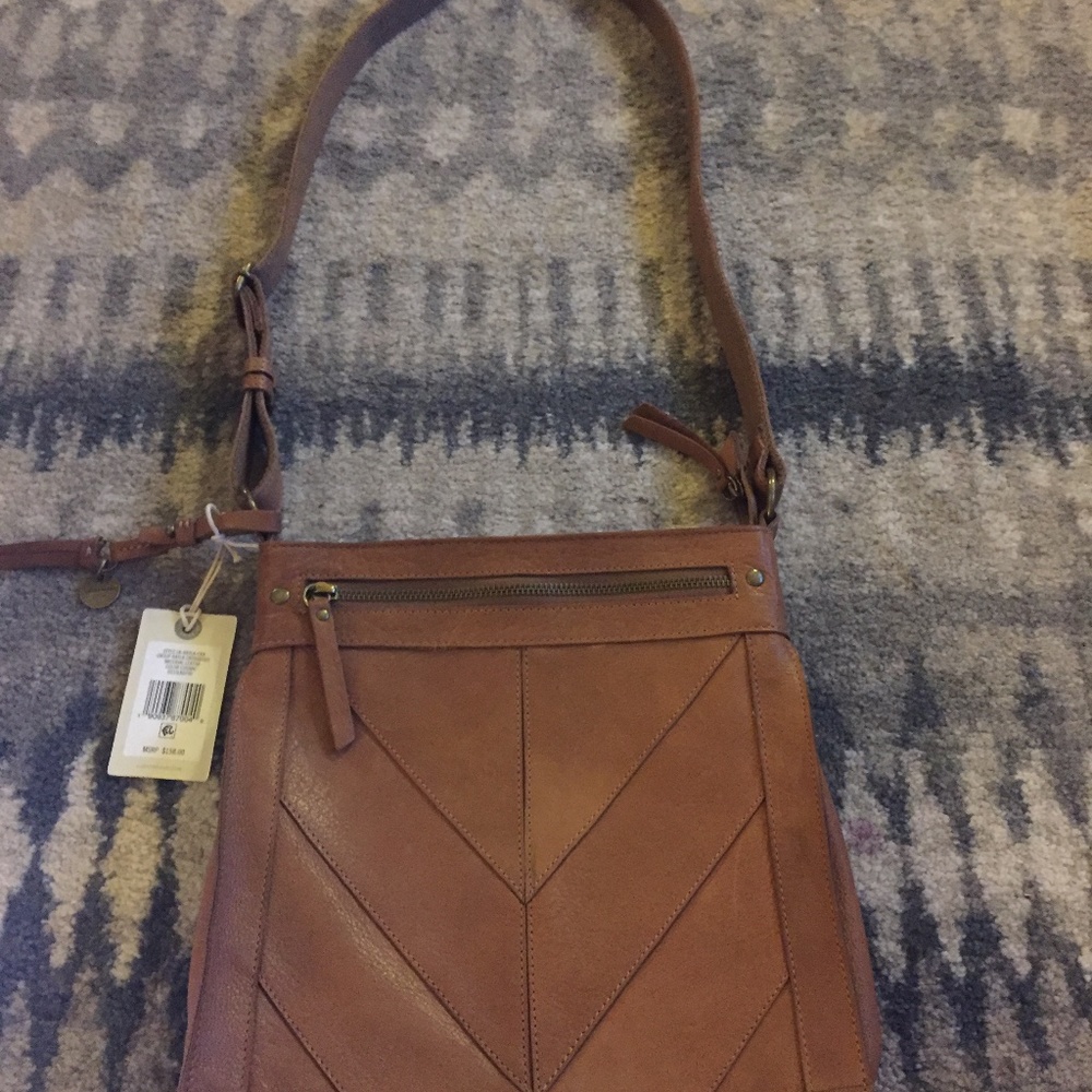 Lucky Brand Rayla Crossbody Bag Cognac Color